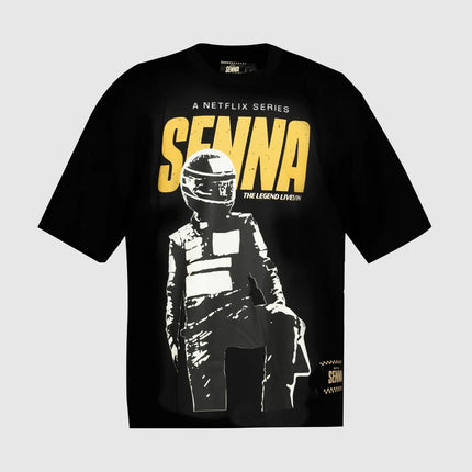 Senna Mens Netflix Legend Lives On Oversize Tee