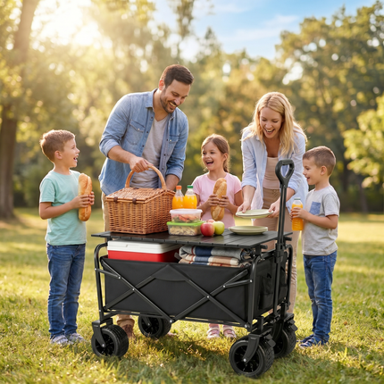Foldable Camping Wagon with Table