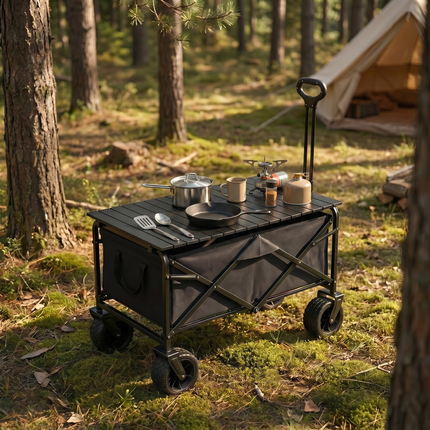 Foldable Camping Wagon with Table